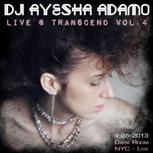 DJ Ayesha Adamo Live at TRANSCEND 4.  Photo by Rhake Winter