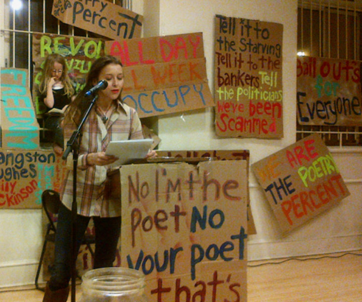 Ayesha Adamo reads at OWS Poetry Anthology Reading at St. Marks Church, NYC